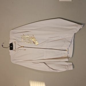 White and gold Nike hoodie